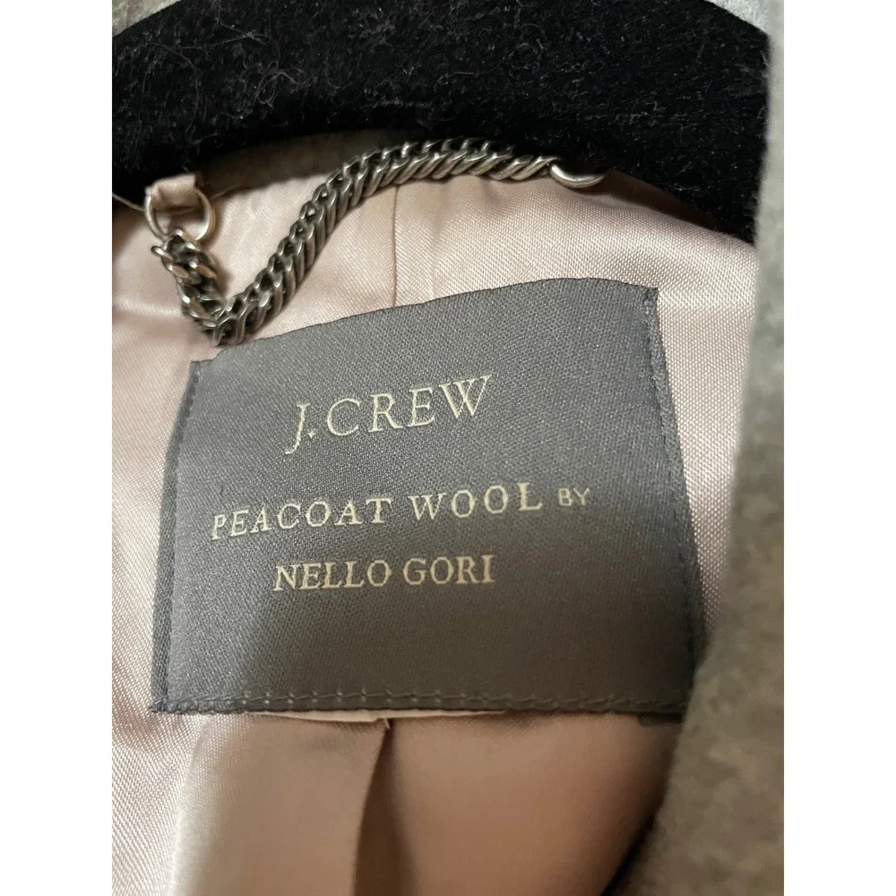 J. Crew Peacoat Wool by Nello Gori Light Gray Classic Tailored‎ Womens Coat - Picture 4 of 4
